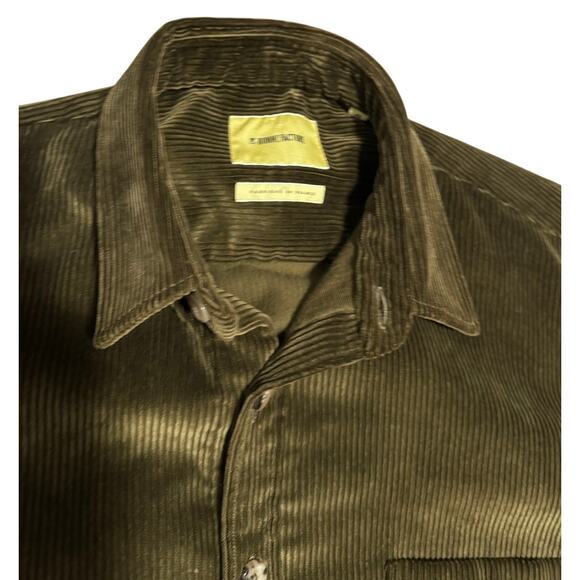 De Bonne Facture Corduroy Shacket – Made in France – 100% Cotton – Olive Green - Picture 4 of 7